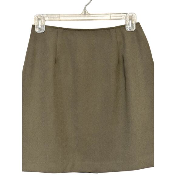 Star C.C.C. Mini Pencil Skirt Secure Zip Closure Lightweight Green W Juniors 7 - Picture 2 of 8